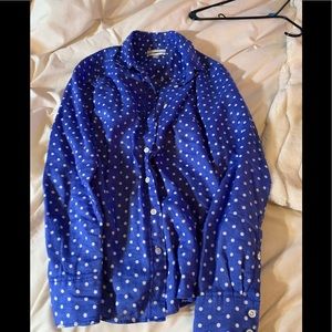 J.Crew polka dot Linen shirt